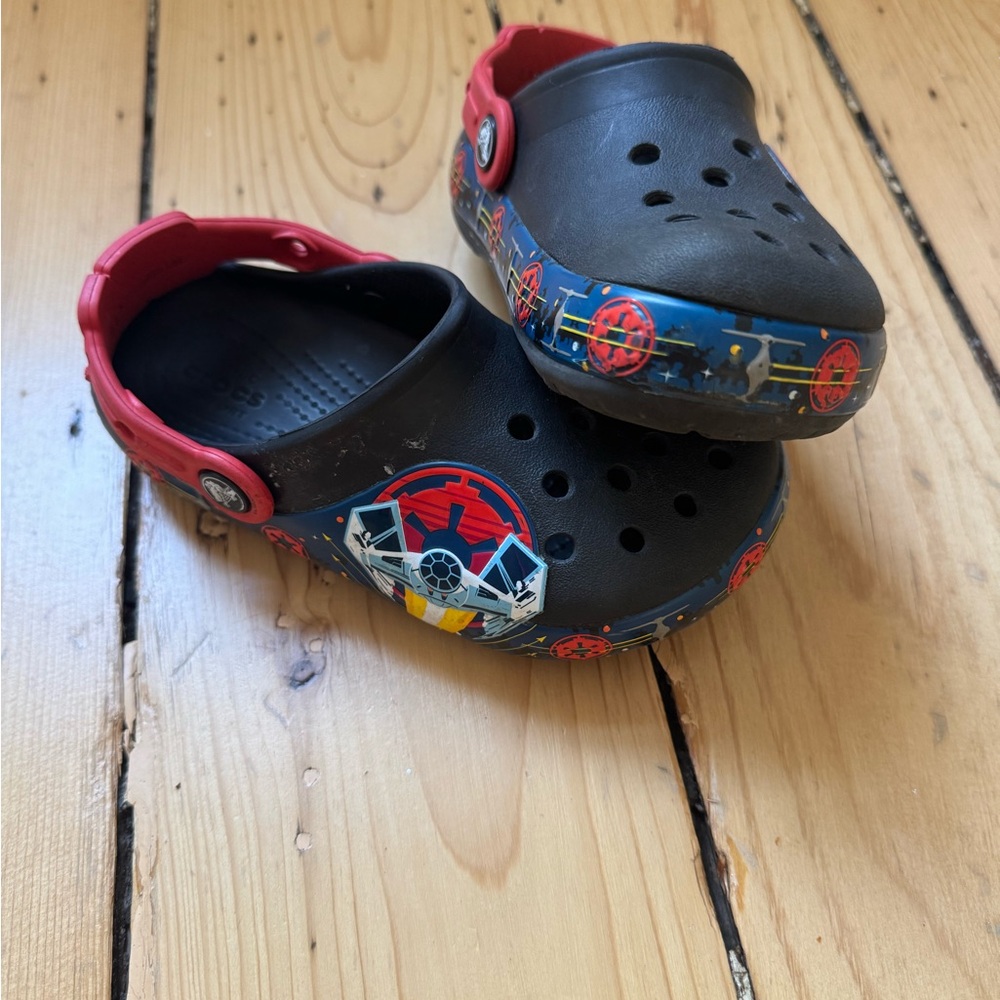 CROCS Kids Black and Red Water Shoes